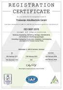 Registrationszertifikat ISO 9001:2015